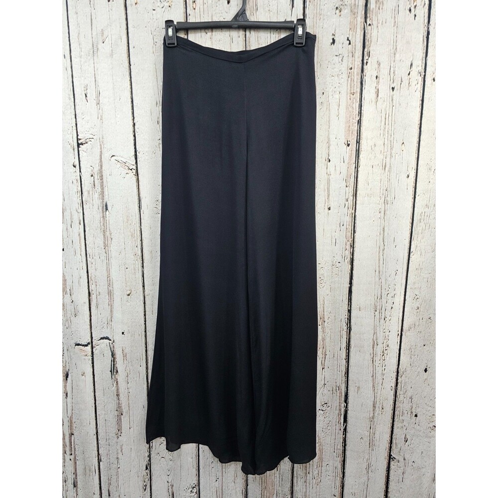 AssAR NY Black 100% Silk Wide Leg Pants Ruched Corset Set Women's 10 EUC - Picture 8 of 10